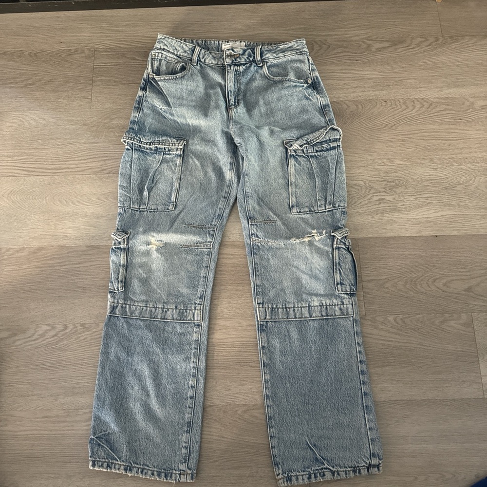 Garage Blue Flare & Wide Leg Jeans